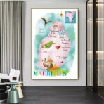 poster vintage mauritius