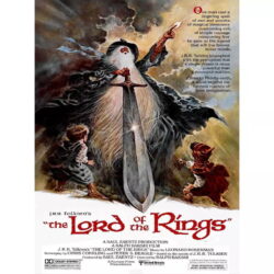 poster vintage del signore degli anelli