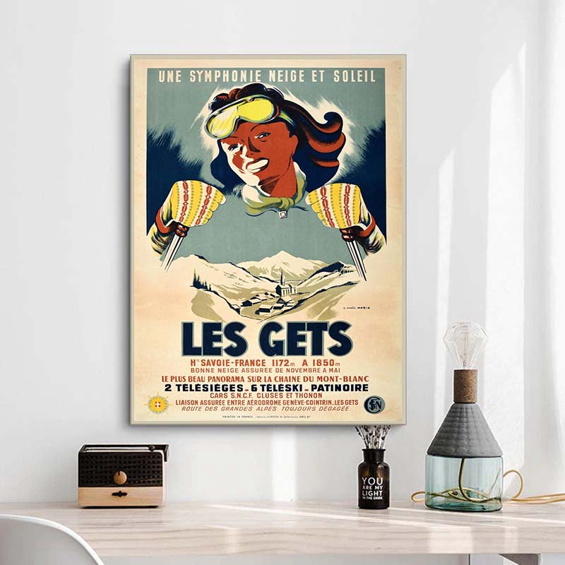poster vintage les gets