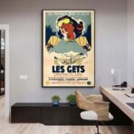 poster vintage les gets