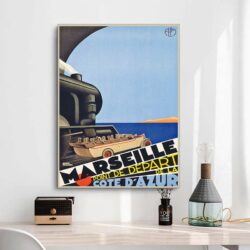 poster vintage di marsiglia