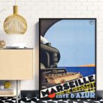 poster vintage di marsiglia