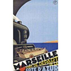 poster vintage di marsiglia