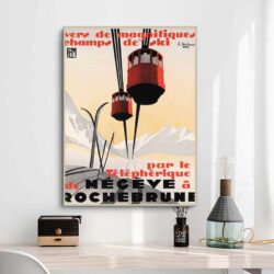 poster vintage megeve