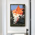 poster vintage del monte bianco