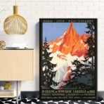 poster vintage del monte bianco