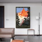 poster vintage del monte bianco