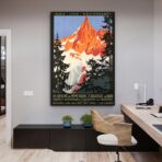 poster vintage del monte bianco