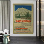 poster vintage mont ventoux