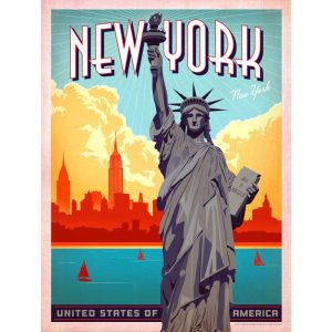 poster vintage di new york 1