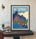 poster vintage norvegia