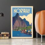 poster vintage norvegia