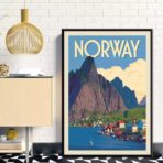 poster vintage norvegia