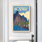 poster vintage norvegia