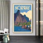 poster vintage norvegia