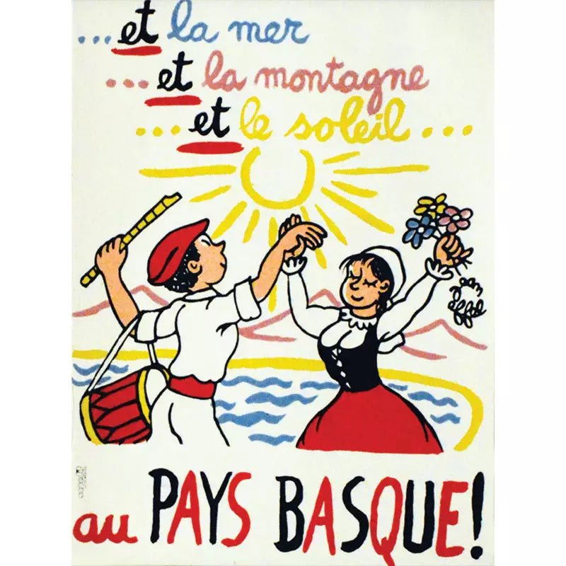 poster vintage paesi baschi poster vintage paesi baschi
