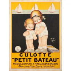 poster vintage di piccola barca