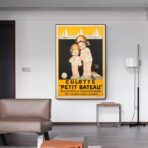 poster vintage di piccola barca