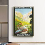 poster vintage dei pirenei