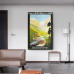 poster vintage dei pirenei