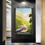 poster vintage dei pirenei