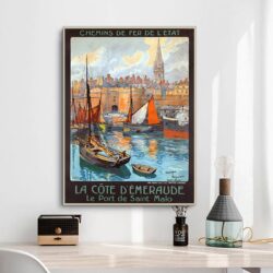 poster vintage saint malo