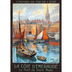 poster vintage saint malo