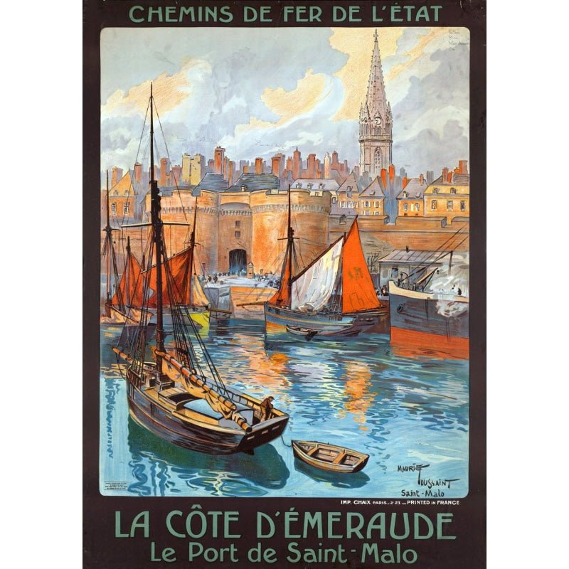 poster vintage saint malo poster vintage saint malo