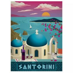 poster vintage santorini