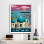 poster vintage santorini