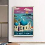 poster vintage santorini