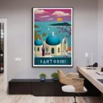 poster vintage santorini