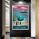 poster vintage santorini