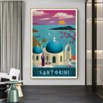 poster vintage santorini
