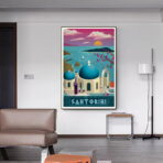 poster vintage santorini
