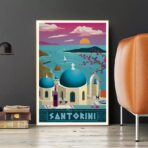 poster vintage santorini