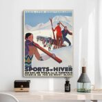 poster vintage di sport invernali