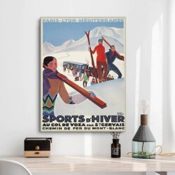 poster vintage di sport invernali