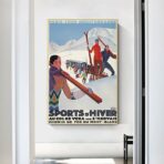 poster vintage di sport invernali