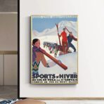 poster vintage di sport invernali