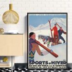 poster vintage di sport invernali