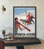 poster vintage di sport invernali