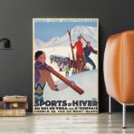 poster vintage di sport invernali