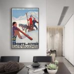 poster vintage di sport invernali