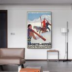 poster vintage di sport invernali