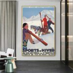 poster vintage di sport invernali