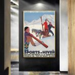 poster vintage di sport invernali