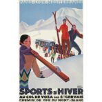 poster vintage di sport invernali