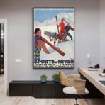 poster vintage di sport invernali
