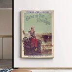 poster vintage di una localita balneare